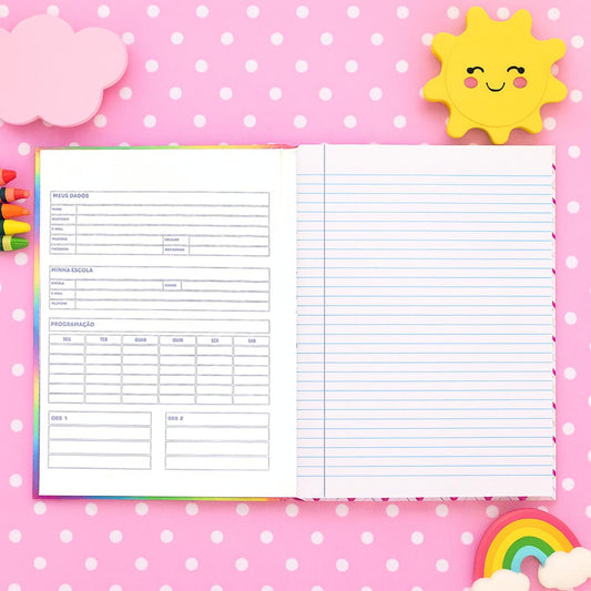 Caderno Universitário Brochura Grande Princesas Princy 96 Folhas