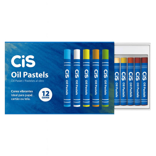 Giz Pastel Óleo Com 12 Cores Sertic