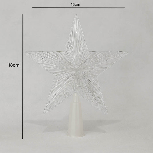 Estrela Ponteira LED Decoração Para Árvore de Natal