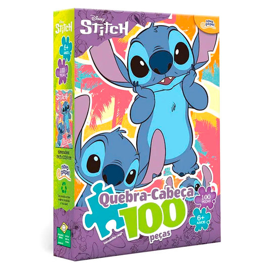 Quebra-Cabeça Com 100 Peças Moana 2 ou Stitch