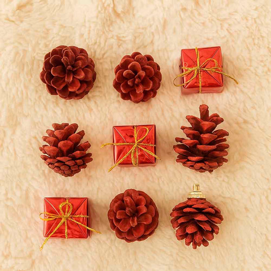 Enfeite De Natal Sortidos Pinha e Presente