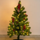 Enfeite De Natal Decorativo Galho Cereja 25cm