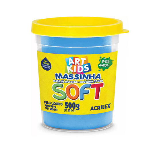 Massinha De Modelar Soft 500G Azul Acrilex