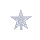 Ponteira De Estrela Vazada Com Glitter 14cm