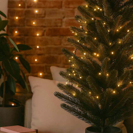 Cordão Luminoso 450 Leds Branco Quente Com 8 Funções