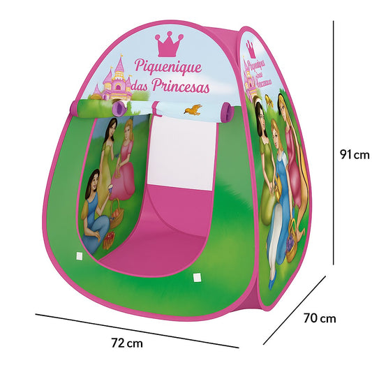 Barraca Infantil Menina Tenda Cabana Dobrável Princesas