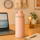 Garrafa Térmica Em Aço Inox Com Alça Articulada E Base De Silicone Antiderrapante 530ml