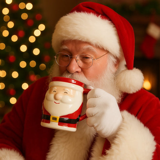 Caneca De Natal Papai Noel Cerâmica 330ml