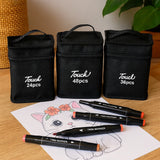 Kit Canetas Para Pintar Bobbie Goods Marcador Ponta Dupla Com 24/36/48 Cores