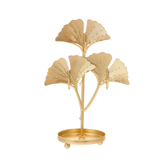 Porta Joias Decorativo Metal Folha