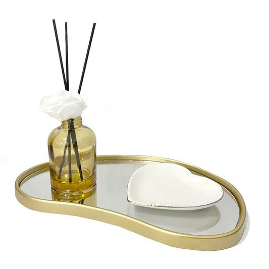Bandeja Decorativa Espelhada para Jóias Lavabo Decoração Casa Multiuso R$18,99 - R$46,99