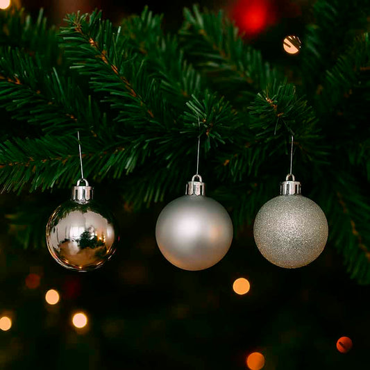 Bola Natal Nº6 Prata Com 9