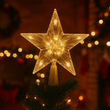 Estrela Ponteira LED Decoração Para Árvore de Natal