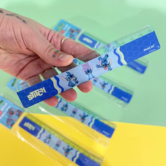 Régua Escolar Stitch 15cm Molin