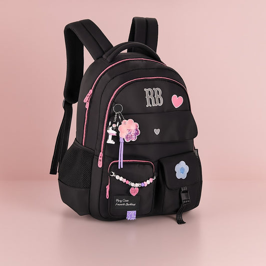 Mochila Escolar Rebecca Bonbon Love Black Clio