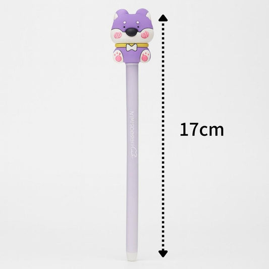 Caneta Gel Apagável Com Topper Cachorrinho 0.7mm Azul Win Paper