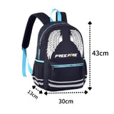 Mochila Escolar Free Fire Asas Original Coleção 2026 Clio