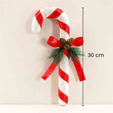 Bengala Natalina Decorada Com Pinha 30cm