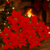 Anúncio Flor De Natal Artificial Decoração Para Árvore E Ornamentos