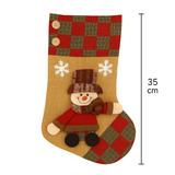 Enfeite De Natal Bota Decorativa Papai Noel E Boneco De Neve