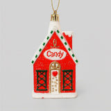 Enfeite De Natal Casa Do Papai Noel Glitter Candy 11cm