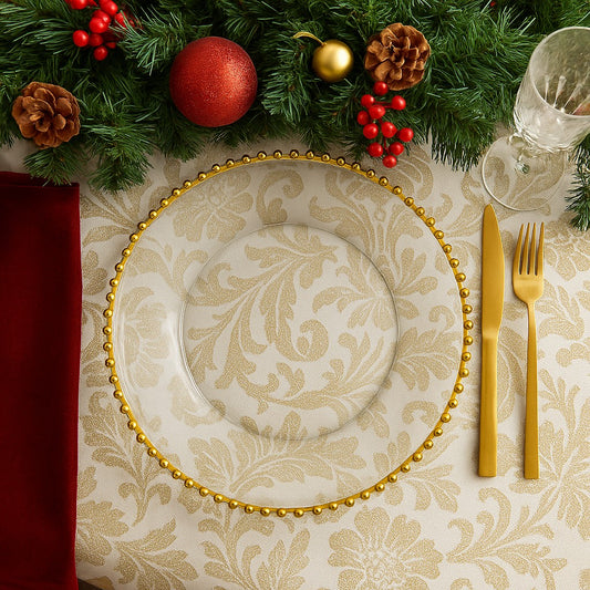 Bandeja Natalina De Acrílico Luxo 33cm