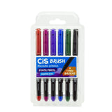 Marcador Brush Acqua  Com 6 Cores Básicas Sertic