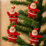 Enfeite Pendente Papai Noel 9cm Com 4