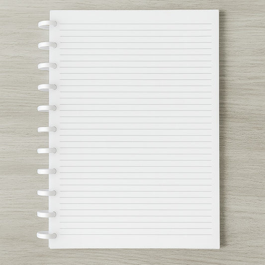 Refil De Folhas Pautadas Para Caderno De Disco Grande 11 Discos 80 folhas