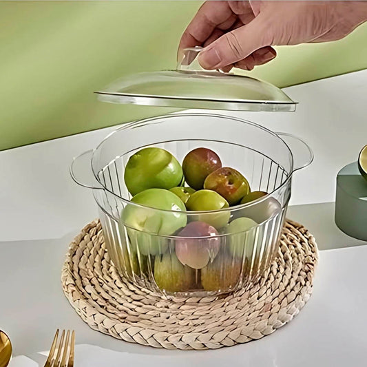 Saladeira De Acrílico Com Tampa 1 Litro