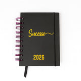Agenda 2026 Motivacional Pequena Espiral Capa Dura 336 Páginas