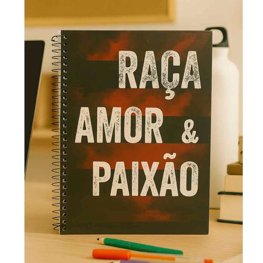 Anúncio Caderno Grande Capa Dura 1 Matéria/10 Matérias Rubro Negro