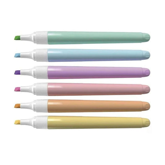 Kit Marca Texto Lumini Lite Com 6 Cores Pastel Sertic