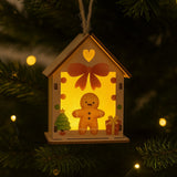 Enfeite De Natal Casa Luminosa Biscoito Natalino 9cm Decoração Casa