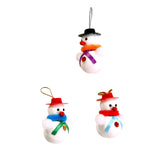 Enfeite De Natal Boneco De Neve Pendente 5Cm Com 3