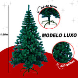 Anúncio Árvore De Natal Verde Luxo Cheia 1,20m/1,50m/1,80m/2,10m Com Até 900 Galhos
