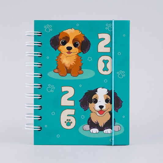 Agenda 2026 Fofa Pequena Espiral Capa Dura 336 Páginas Capivara/Unicórnio/Gato/Cachorro