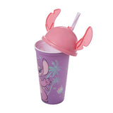 Copo Com Tampa Lúdica Angel e Stitch 500ml
