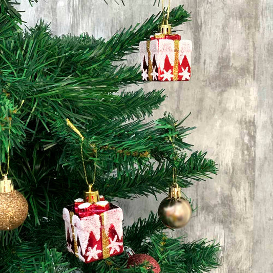 Enfeite De Natal Caixa de Presente Com 2