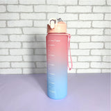 Garrafa De 800ml Degradê Pastel + Adesivos Fofos