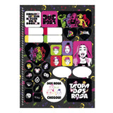 Caderno Grande Universitário Dos Rosa Emilly Vick Capa Dura 1 Matéria 80 Folhas Animativa