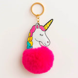 Chaveiro Fofo Unicórnio com PomPom