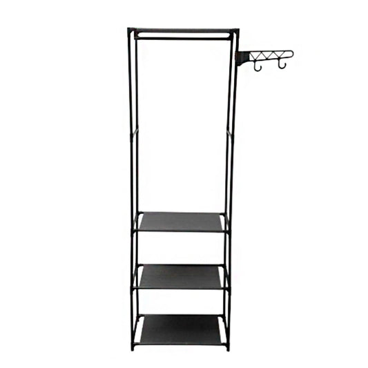 Estante Rack Organizador Com Cabideiro e Prateleiras