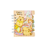 Mini Caderno Para Anotações Capybara Divertida Com Divisórias Kawaii