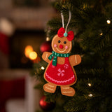 Enfeite De Natal Pendente Biscoito De Gengibre 14cm Decoração Árvore