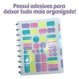 Caderno De Disco Médio Holográfico Coração