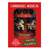 Enfeite De Natal Carrossel Musical 17cm Decoração Casa